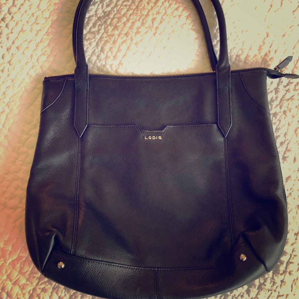 Lodis leather tote